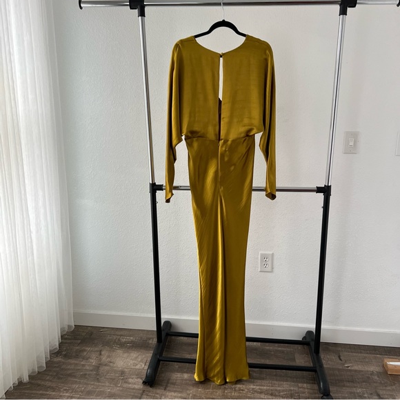 ASOS gold bias cut gown - Picture 8 of 16